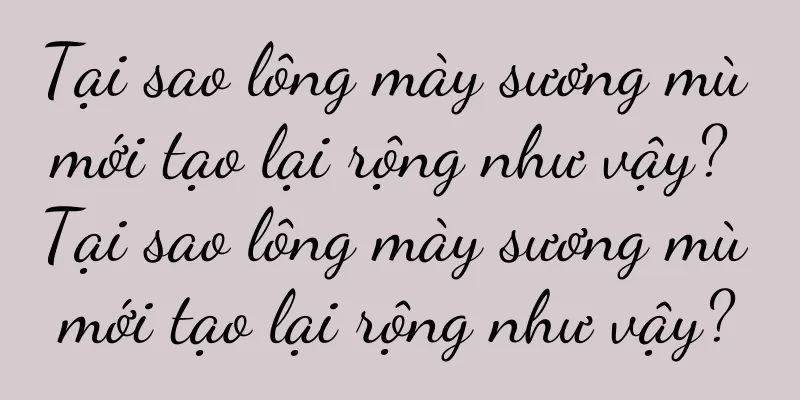 Tại sao lông mày sương mù mới tạo lại rộng như vậy? Tại sao lông mày sương mù mới tạo lại rộng như vậy?