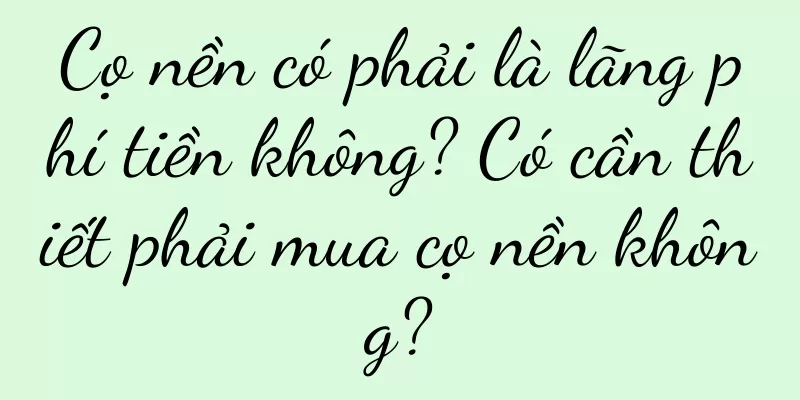 Cọ nền có phải là lãng phí tiền không? Có cần thiết phải mua cọ nền không?