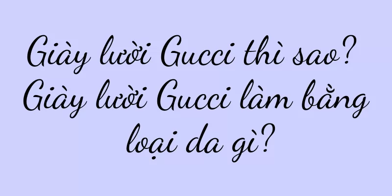 Giày lười Gucci thì sao? Giày lười Gucci làm bằng loại da gì?