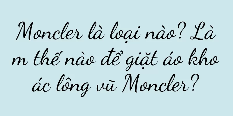 Moncler là loại nào? Làm thế nào để giặt áo khoác lông vũ Moncler?