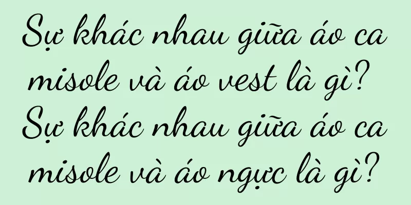 Sự khác nhau giữa áo camisole và áo vest là gì? Sự khác nhau giữa áo camisole và áo ngực là gì?