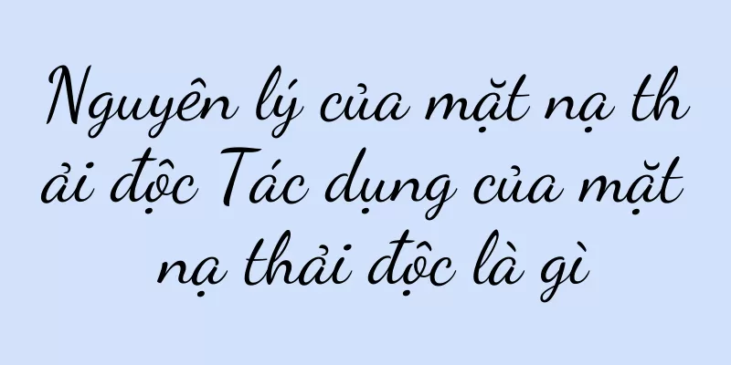 Nguyên lý của mặt nạ thải độc Tác dụng của mặt nạ thải độc là gì