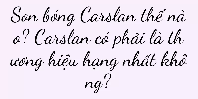 Son bóng Carslan thế nào? Carslan có phải là thương hiệu hạng nhất không?