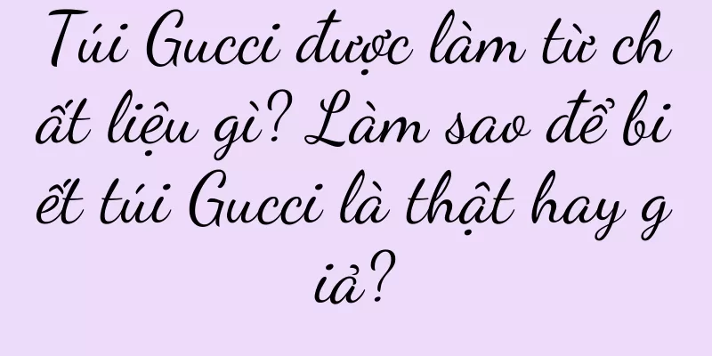 Túi Gucci được làm từ chất liệu gì? Làm sao để biết túi Gucci là thật hay giả?