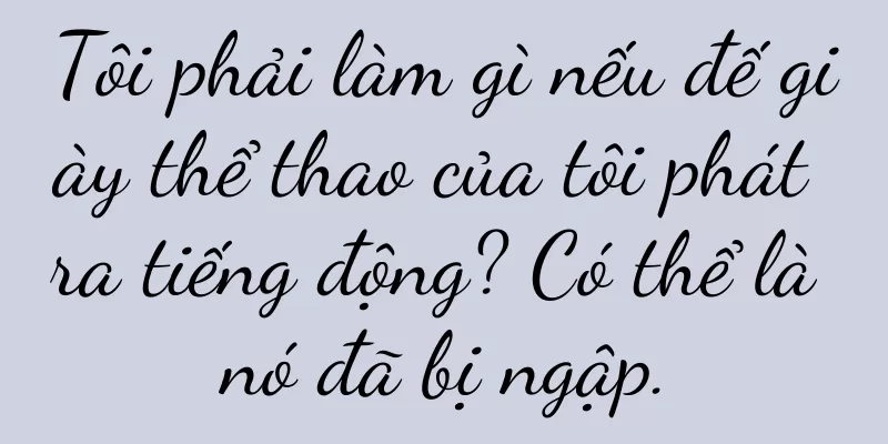 Tôi phải làm gì nếu đế giày thể thao của tôi phát ra tiếng động? Có thể là nó đã bị ngập.