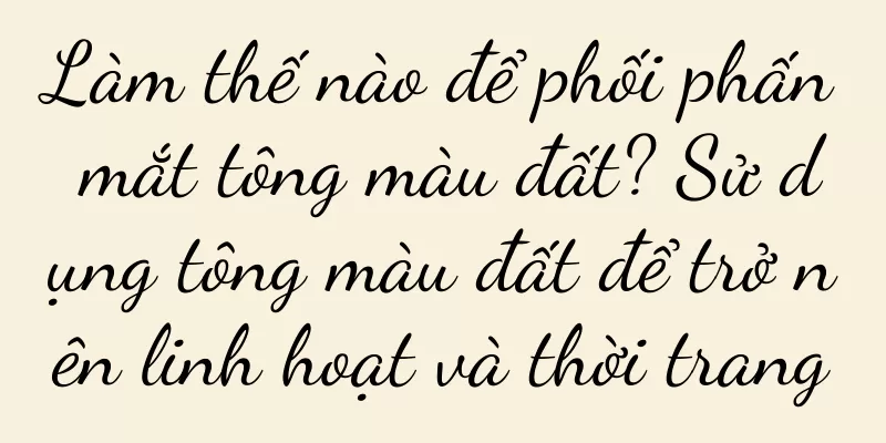 Làm thế nào để phối phấn mắt tông màu đất? Sử dụng tông màu đất để trở nên linh hoạt và thời trang