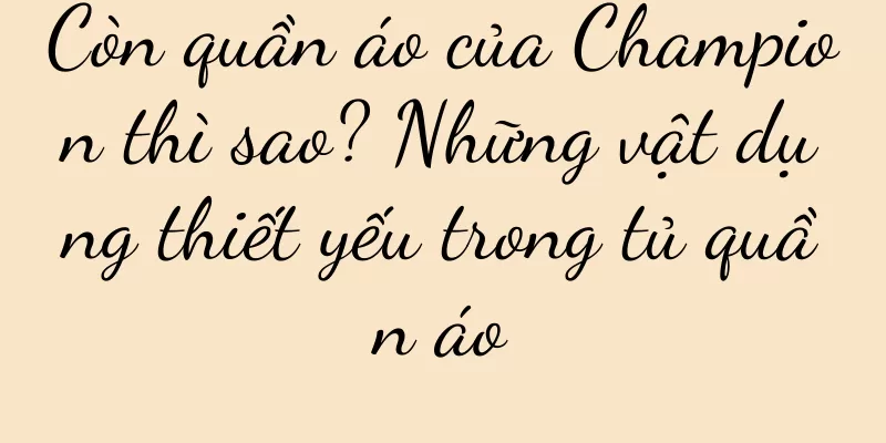 Còn quần áo của Champion thì sao? Những vật dụng thiết yếu trong tủ quần áo