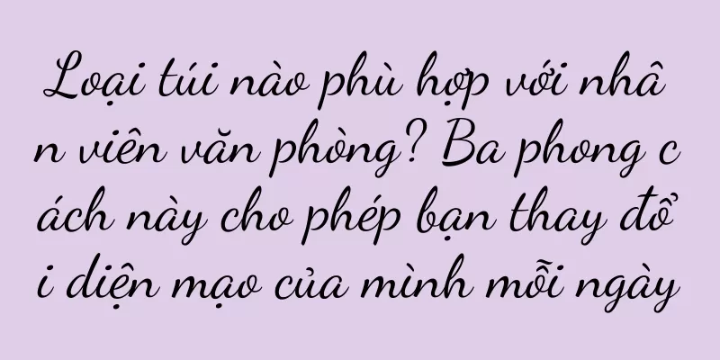 Loại túi nào phù hợp với nhân viên văn phòng? Ba phong cách này cho phép bạn thay đổi diện mạo của mình mỗi ngày
