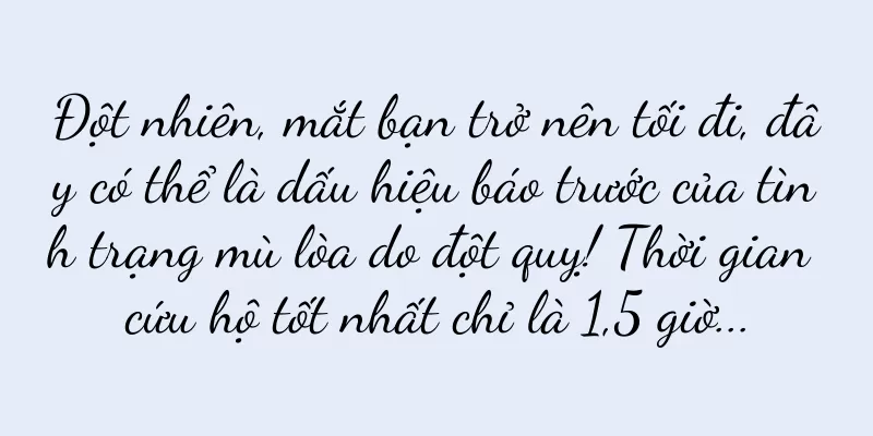 Đột nhiên, mắt bạn trở nên tối đi, đây có thể là dấu hiệu báo trước của tình trạng mù lòa do đột quỵ! Thời gian cứu hộ tốt nhất chỉ là 1,5 giờ...