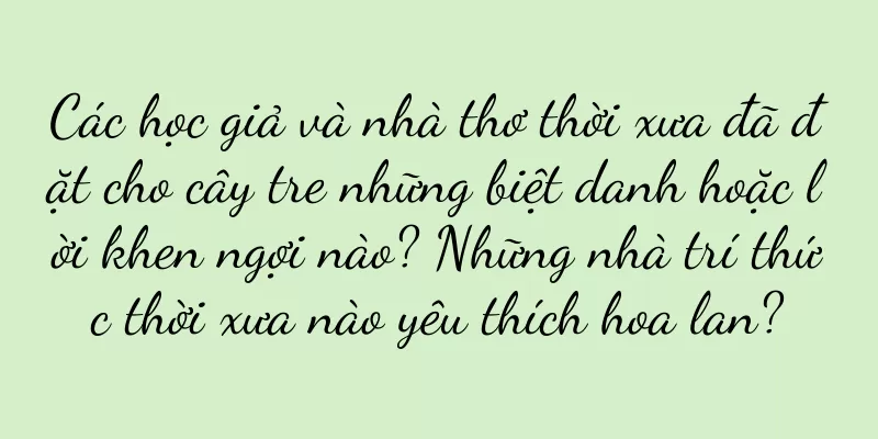 Các học giả và nhà thơ thời xưa đã đặt cho cây tre những biệt danh hoặc lời khen ngợi nào? Những nhà trí thức thời xưa nào yêu thích hoa lan?