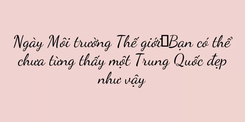 Ngày Môi trường Thế giới丨Bạn có thể chưa từng thấy một Trung Quốc đẹp như vậy