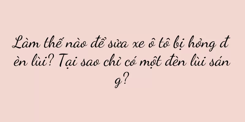 Làm thế nào để sửa xe ô tô bị hỏng đèn lùi? Tại sao chỉ có một đèn lùi sáng?