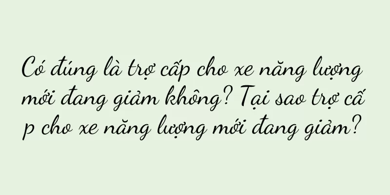 Có đúng là trợ cấp cho xe năng lượng mới đang giảm không? Tại sao trợ cấp cho xe năng lượng mới đang giảm?