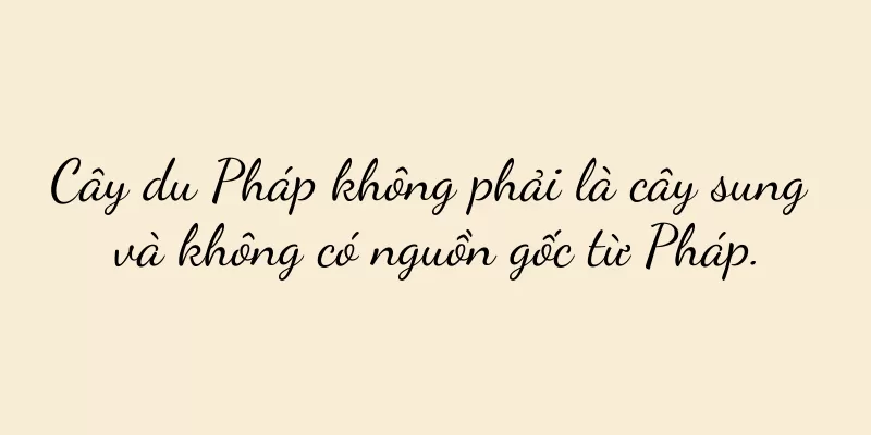 Cây du Pháp không phải là cây sung và không có nguồn gốc từ Pháp.