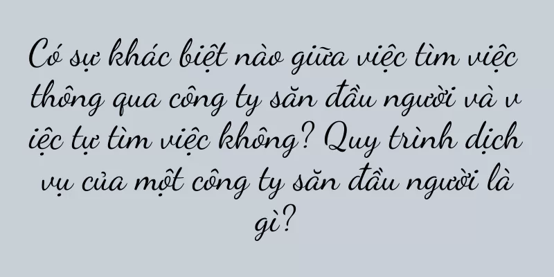Có sự khác biệt nào giữa việc tìm việc thông qua công ty săn đầu người và việc tự tìm việc không? Quy trình dịch vụ của một công ty săn đầu người là gì?