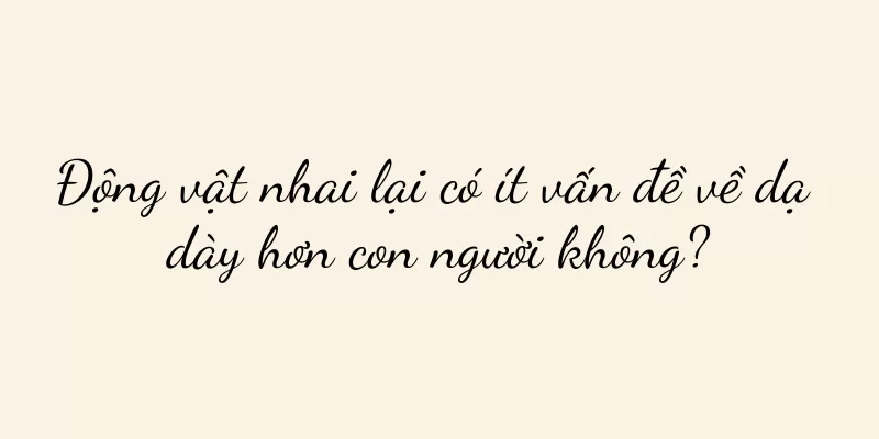 Động vật nhai lại có ít vấn đề về dạ dày hơn con người không?