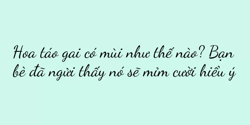 Hoa táo gai có mùi như thế nào? Bạn bè đã ngửi thấy nó sẽ mỉm cười hiểu ý