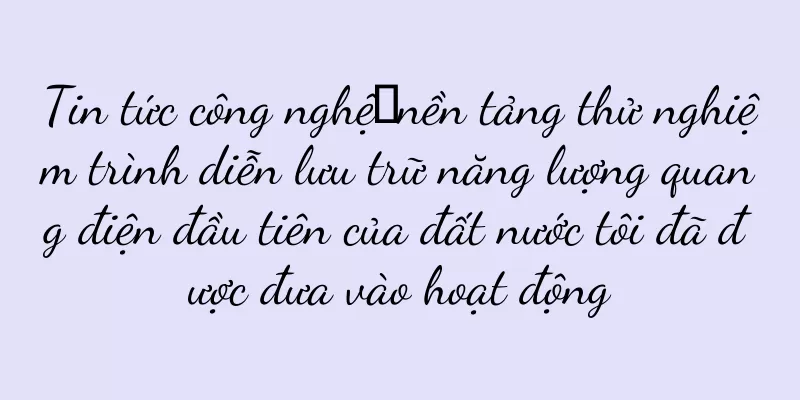 Tin tức công nghệ丨nền tảng thử nghiệm trình diễn lưu trữ năng lượng quang điện đầu tiên của đất nước tôi đã được đưa vào hoạt động