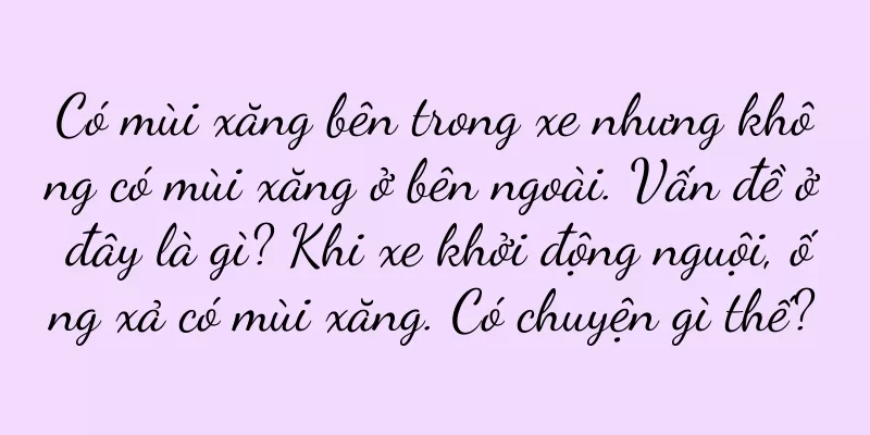 Có mùi xăng bên trong xe nhưng không có mùi xăng ở bên ngoài. Vấn đề ở đây là gì? Khi xe khởi động nguội, ống xả có mùi xăng. Có chuyện gì thế?