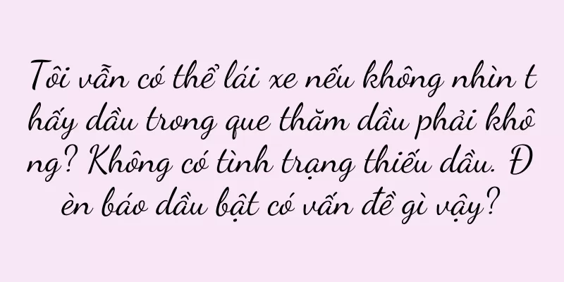 Tôi vẫn có thể lái xe nếu không nhìn thấy dầu trong que thăm dầu phải không? Không có tình trạng thiếu dầu. Đèn báo dầu bật có vấn đề gì vậy?