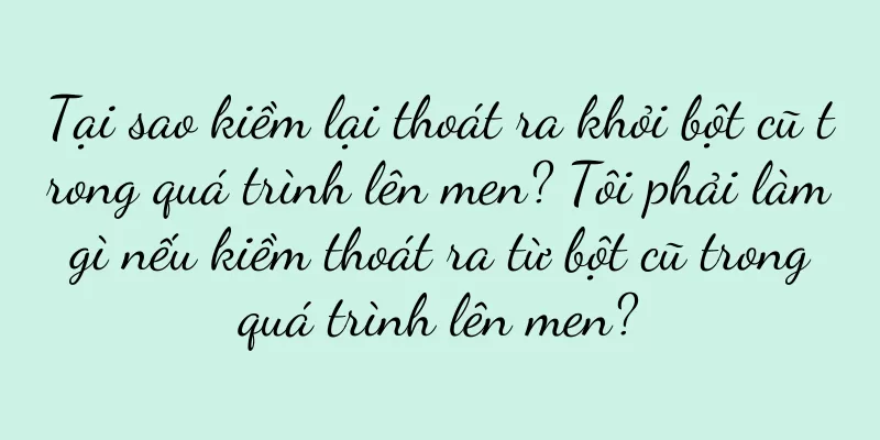 Tại sao kiềm lại thoát ra khỏi bột cũ trong quá trình lên men? Tôi phải làm gì nếu kiềm thoát ra từ bột cũ trong quá trình lên men?