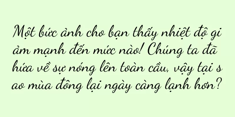 Một bức ảnh cho bạn thấy nhiệt độ giảm mạnh đến mức nào! Chúng ta đã hứa về sự nóng lên toàn cầu, vậy tại sao mùa đông lại ngày càng lạnh hơn?