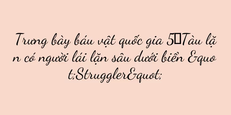 Trưng bày báu vật quốc gia 5丨Tàu lặn có người lái lặn sâu dưới biển "Struggler"
