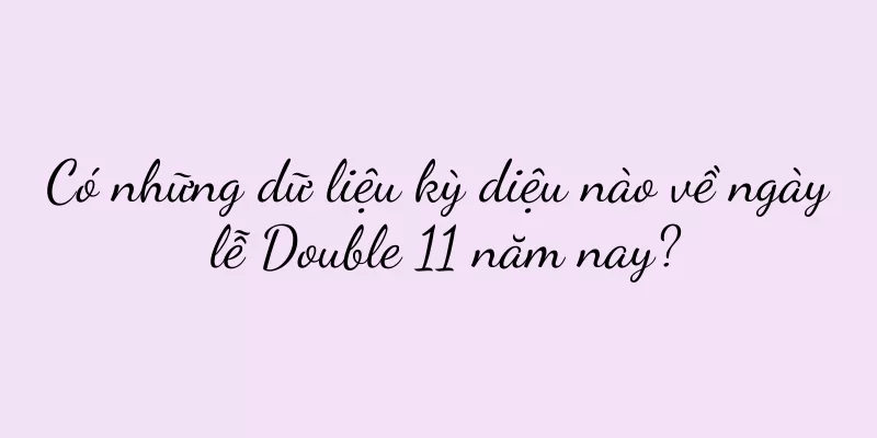Có những dữ liệu kỳ diệu nào về ngày lễ Double 11 năm nay?