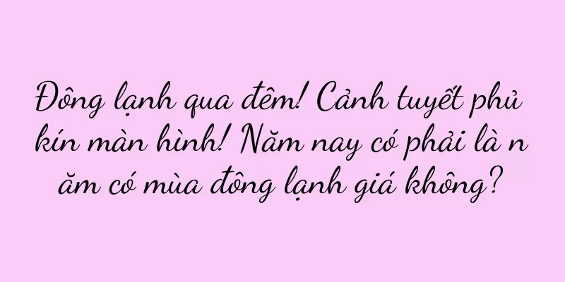 Đông lạnh qua đêm! Cảnh tuyết phủ kín màn hình! Năm nay có phải là năm có mùa đông lạnh giá không?