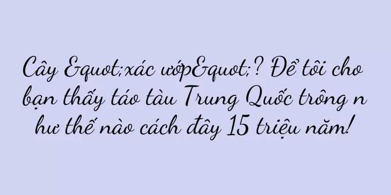 Cây "xác ướp"? Để tôi cho bạn thấy táo tàu Trung Quốc trông như thế nào cách đây 15 triệu năm!