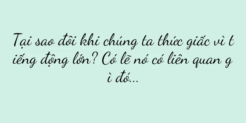 Tại sao đôi khi chúng ta thức giấc vì tiếng động lớn? Có lẽ nó có liên quan gì đó...