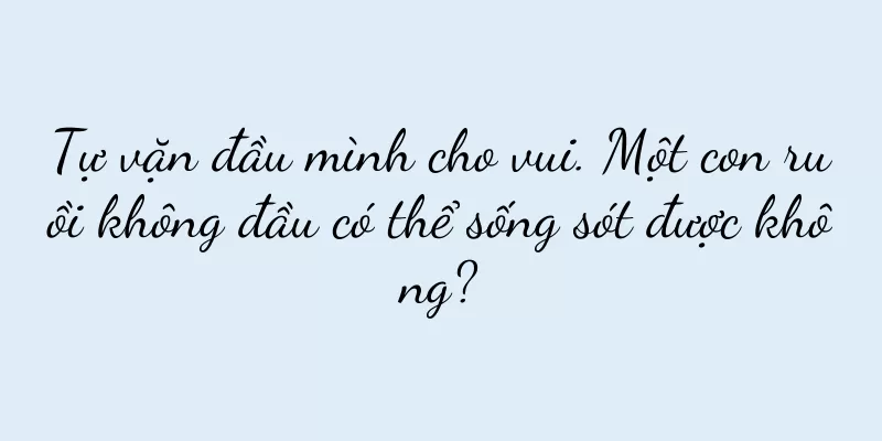 Tự vặn đầu mình cho vui. Một con ruồi không đầu có thể sống sót được không?