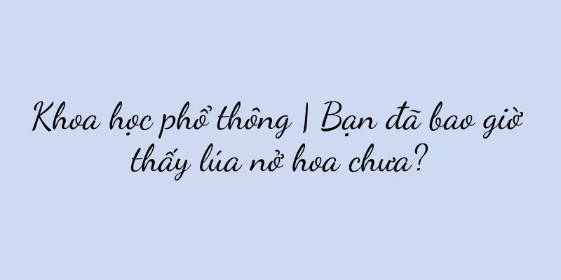 Khoa học phổ thông | Bạn đã bao giờ thấy lúa nở hoa chưa?