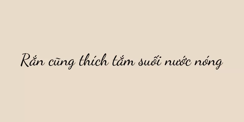 Rắn cũng thích tắm suối nước nóng