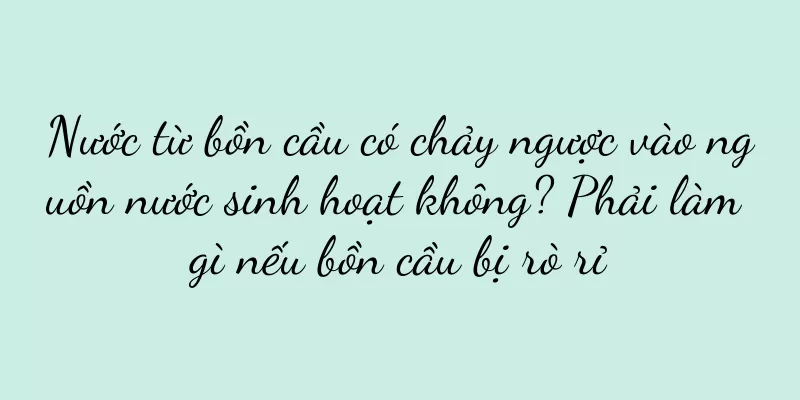 Nước từ bồn cầu có chảy ngược vào nguồn nước sinh hoạt không? Phải làm gì nếu bồn cầu bị rò rỉ
