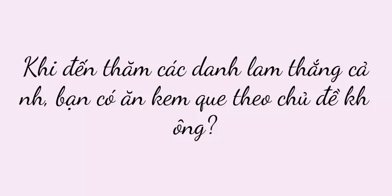 Khi đến thăm các danh lam thắng cảnh, bạn có ăn kem que theo chủ đề không?