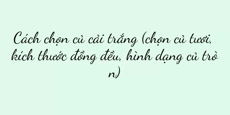 Cách chọn củ cải trắng (chọn củ tươi, kích thước đồng đều, hình dạng củ tròn)