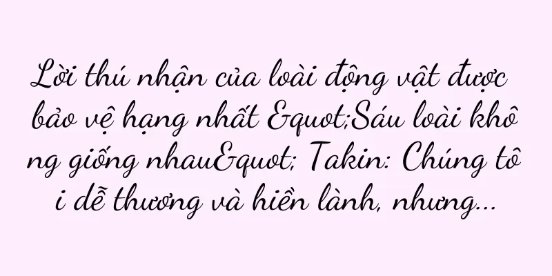 Lời thú nhận của loài động vật được bảo vệ hạng nhất "Sáu loài không giống nhau" Takin: Chúng tôi dễ thương và hiền lành, nhưng...