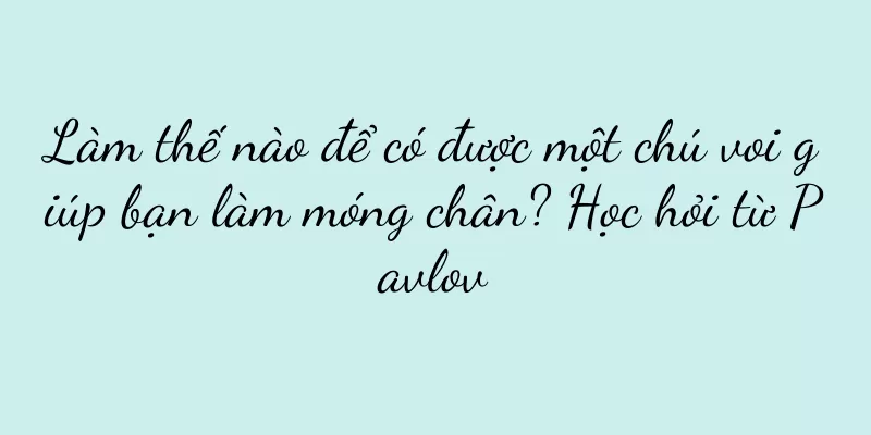 Làm thế nào để có được một chú voi giúp bạn làm móng chân? Học hỏi từ Pavlov