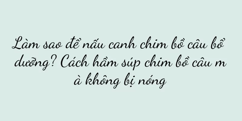 Làm sao để nấu canh chim bồ câu bổ dưỡng? Cách hầm súp chim bồ câu mà không bị nóng