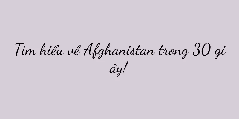 Tìm hiểu về Afghanistan trong 30 giây!
