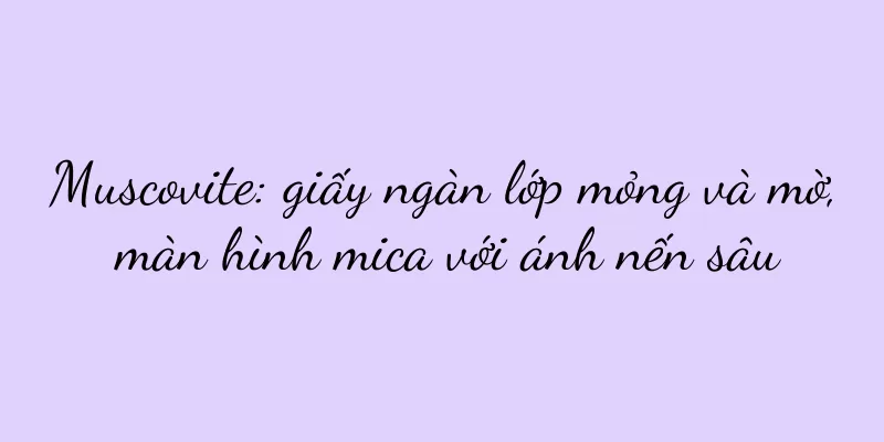 Muscovite: giấy ngàn lớp mỏng và mờ, màn hình mica với ánh nến sâu