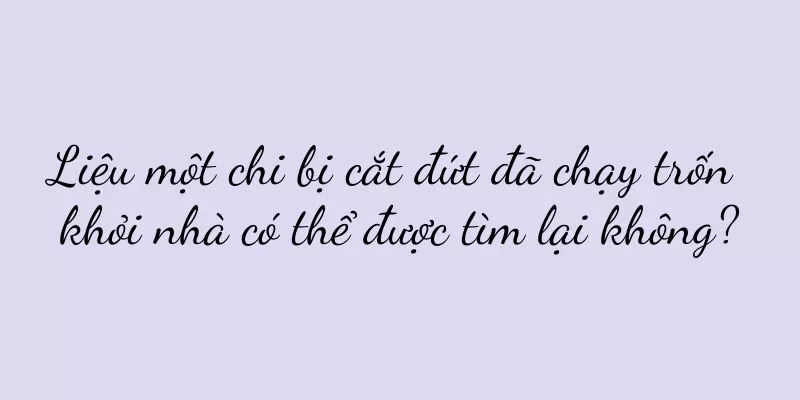 Liệu một chi bị cắt đứt đã chạy trốn khỏi nhà có thể được tìm lại không?