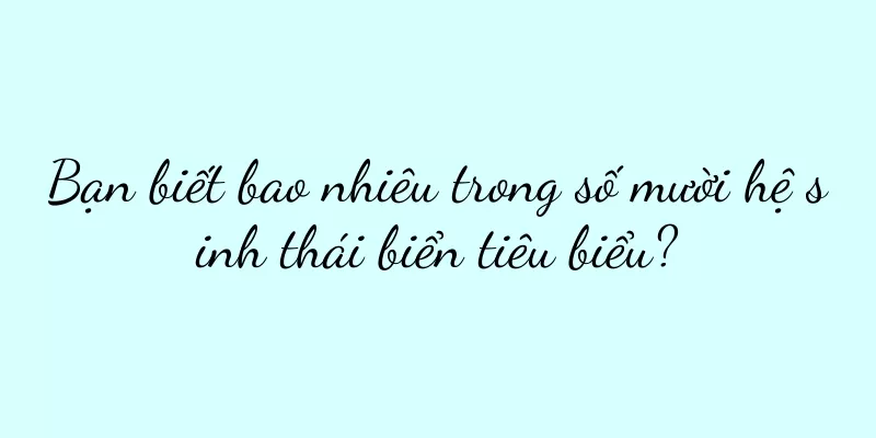 Bạn biết bao nhiêu trong số mười hệ sinh thái biển tiêu biểu?