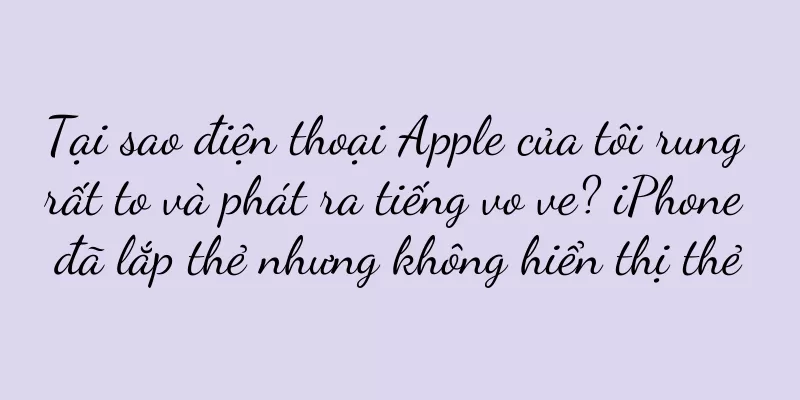 Tại sao điện thoại Apple của tôi rung rất to và phát ra tiếng vo ve? iPhone đã lắp thẻ nhưng không hiển thị thẻ