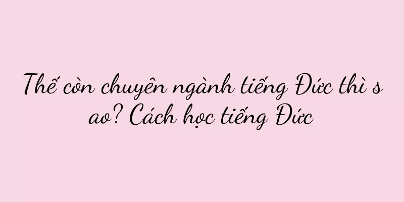 Thế còn chuyên ngành tiếng Đức thì sao? Cách học tiếng Đức