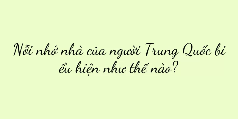 Nỗi nhớ nhà của người Trung Quốc biểu hiện như thế nào?