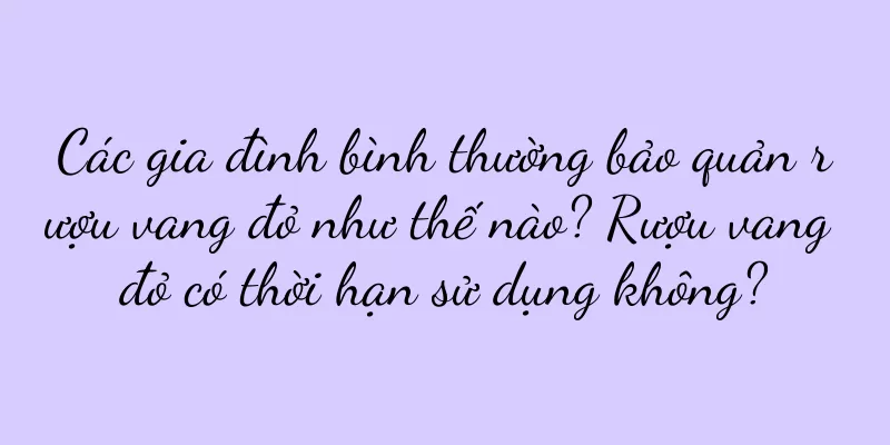 Các gia đình bình thường bảo quản rượu vang đỏ như thế nào? Rượu vang đỏ có thời hạn sử dụng không?