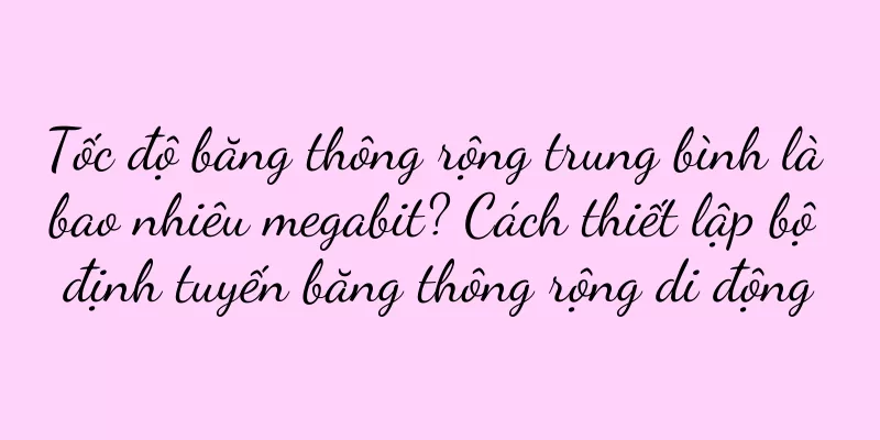 Tốc độ băng thông rộng trung bình là bao nhiêu megabit? Cách thiết lập bộ định tuyến băng thông rộng di động