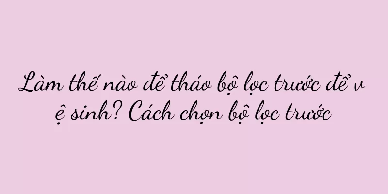 Làm thế nào để tháo bộ lọc trước để vệ sinh? Cách chọn bộ lọc trước